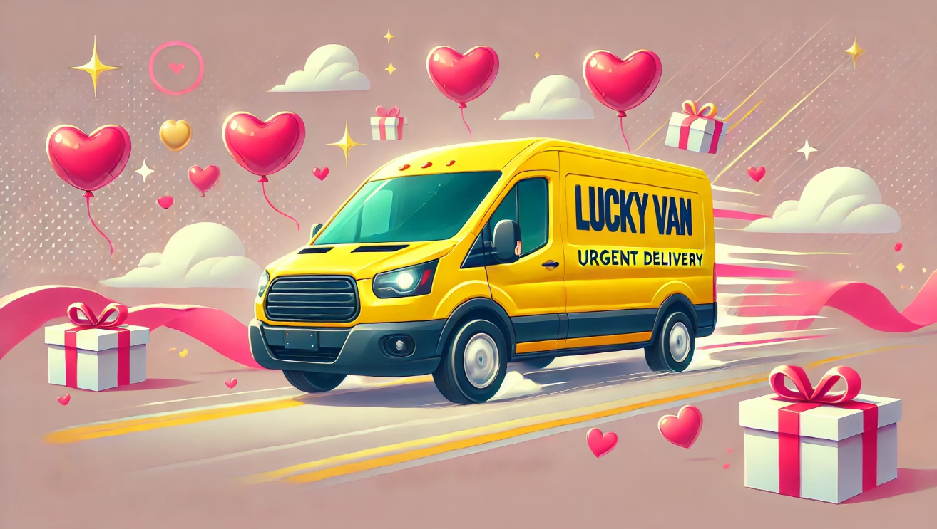 urgent delivery for valentine's day from Lucky Van